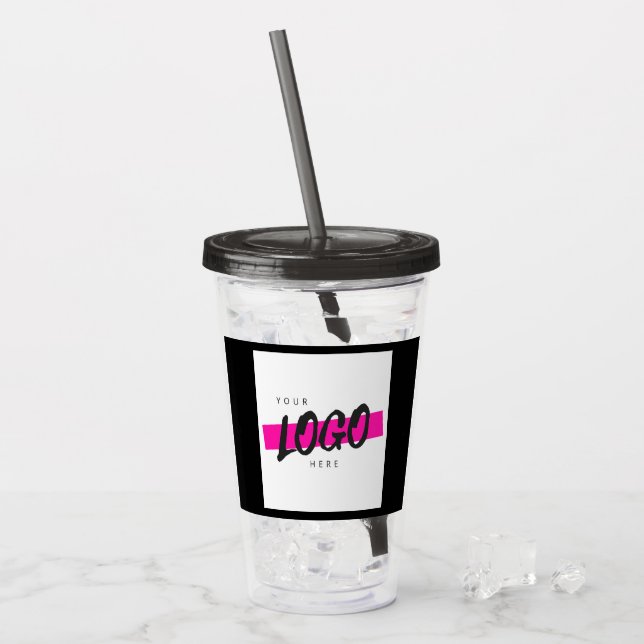 Custom Company logo business corporate promotional Acrylic Tumbler (Front Ice)