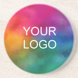Custom Company Logo Business Corporate Template Coaster