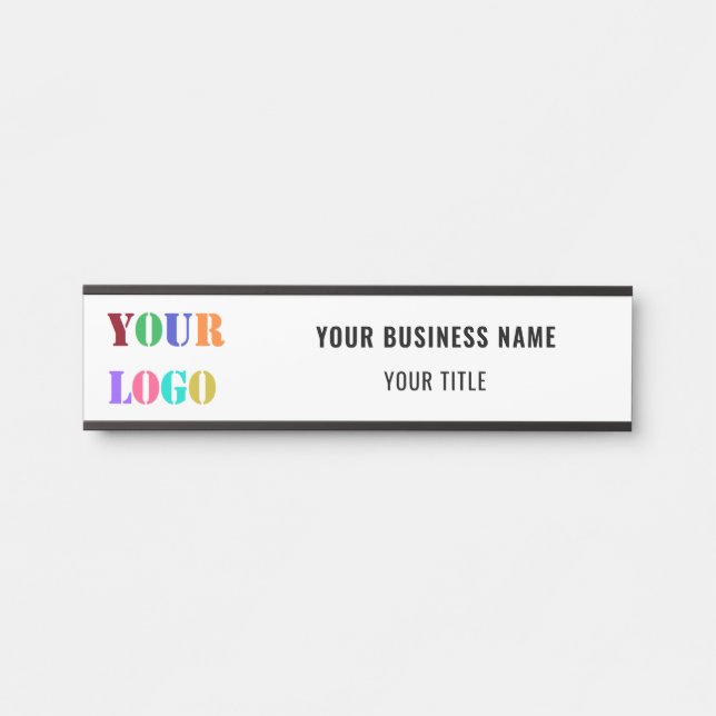 Custom Company Logo Business Door Sign Template (Front)
