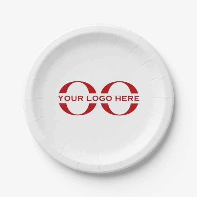 Custom Company Logo Business Event Party Plates (Front)