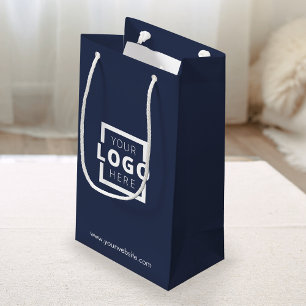 Custom Company Logo Business Promotional Blue Gift Small Gift Bag