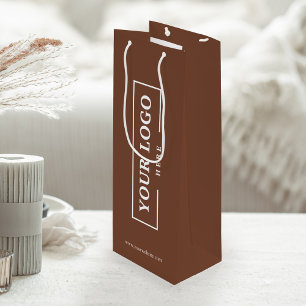 Custom Company Logo Business Promotional Brown Wine Gift Bag