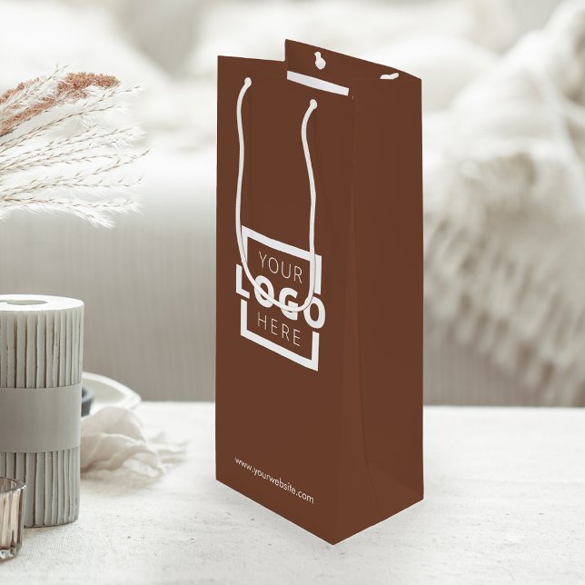 Custom Company Logo Business Promotional Brown Wine Gift Bag (Creator Uploaded)