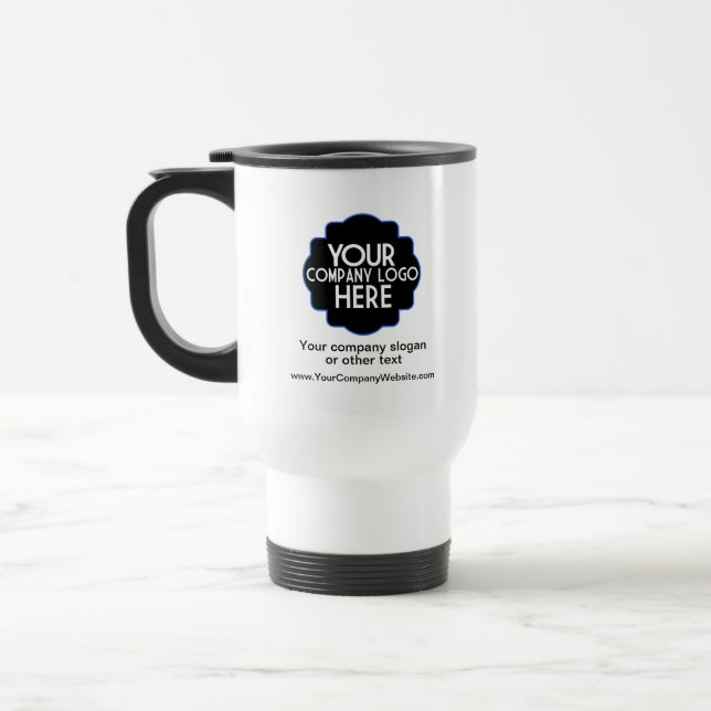 Custom Company Logo Business Promotional Coffee Travel Mug (Left)