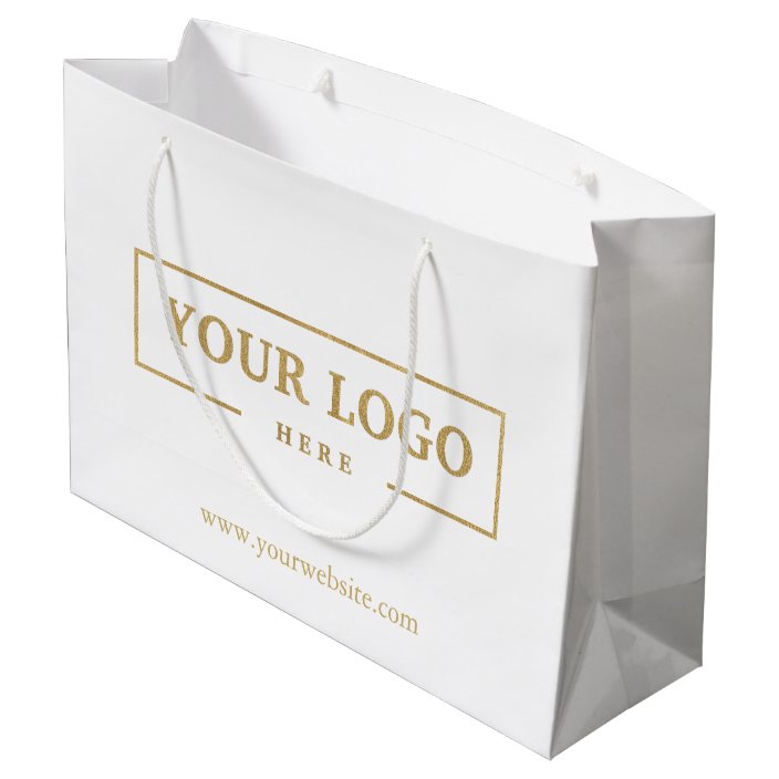 Custom Company Logo Business Promotional Gift Large Gift Bag | Zazzle