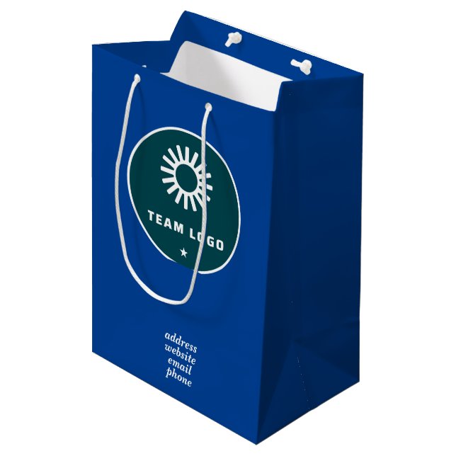 Custom Company Logo Business Promotional Gift  Medium Gift Bag (Front Angled)