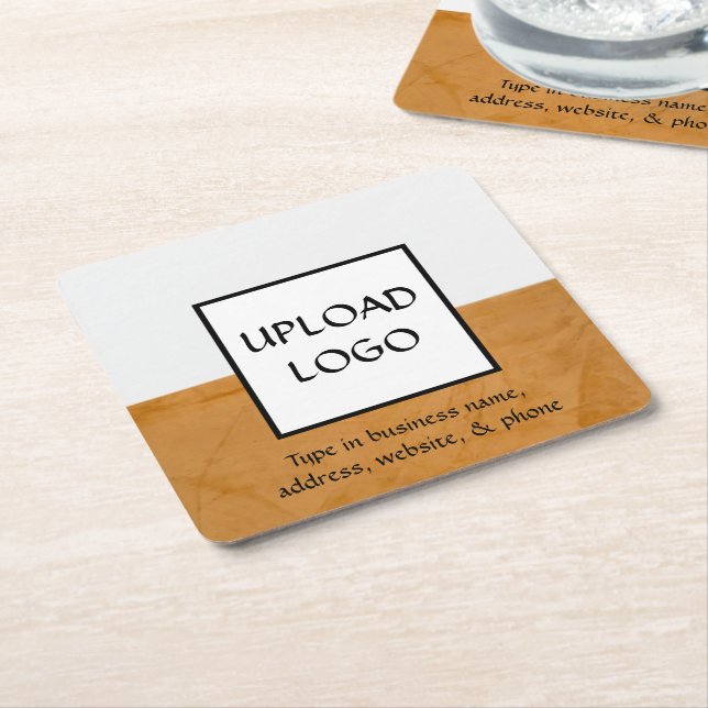 Custom Company Logo Business Promotional Gift Square Paper Coaster (Angled)