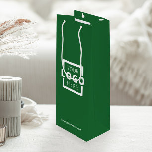 Custom Company Logo Business Promotional Green Wine Gift Bag