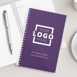 Custom Company Logo Business Promotional Purple Planner<br><div class="desc">Easily personalise this planner with your own company logo and business information. Bring branding customisation to the next level by selecting a background colour to match your brand colour.</div>
