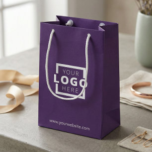 Custom Company Logo Business Promotional Purple Small Gift Bag