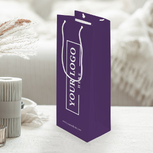 Custom Company Logo Business Promotional Purple Wine Gift Bag