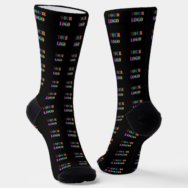 Custom Company Logo Business Promotional Socks (Angled)