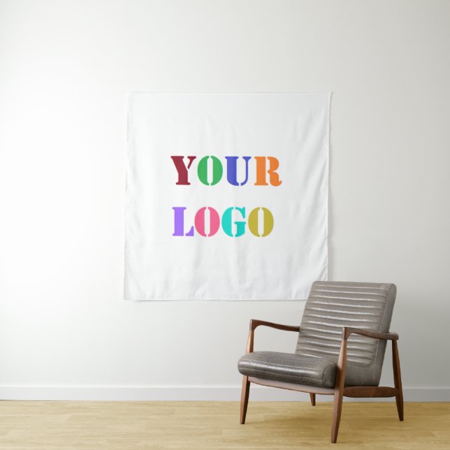 Custom Company Logo Business Promotional Tapestry (In Situ)