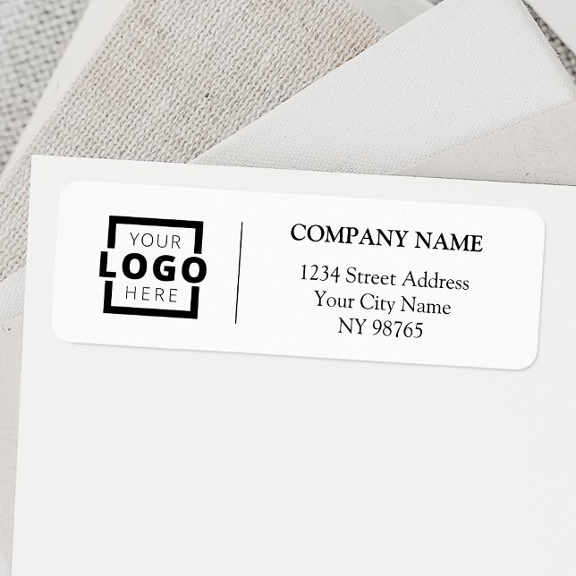 Custom Company Logo Business Return Address Labels (Creator Uploaded)