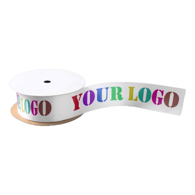 Custom Company Logo Business Ribbon Gift Satin Ribbon (Spool)