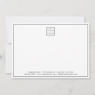 Custom Company Logo Business Thank you 5x7 Photo Card
