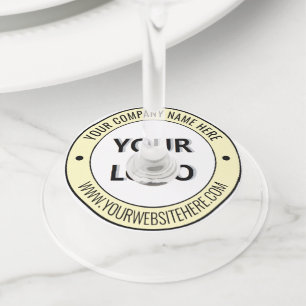 Custom Company Logo Business Wine Glass Tag