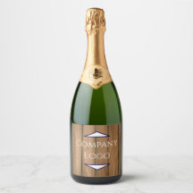 Custom Company Logo Champagne Label