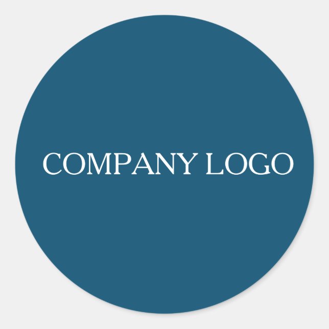 Custom Company Logo  Classic Round Sticker (Front)