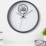 Custom Company Logo Clock<br><div class="desc">Personalise a Clock with this simple and minimalist Logo template, and promote your Company or Business to Increase leads and generate more sales. Add your Logo, If you need help or matching items, please contact me</div>