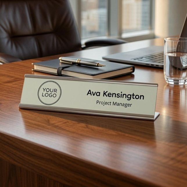 Custom Company Logo Desk Name Plate | Personalised (Creator Uploaded)