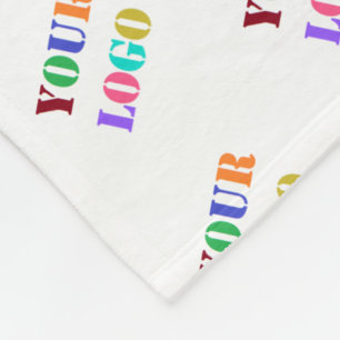 Custom Company Logo Fleece Blanket - Choose Colour