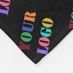 Custom Company Logo Fleece Blanket - Choose Colour
