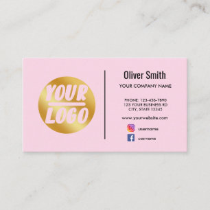 custom company logo gold Black pink or any colour  Business Card