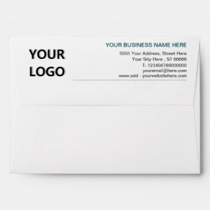 Custom Company Logo Info Address Business Envelope