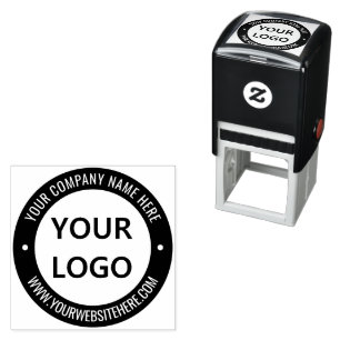 Custom Company Logo Info Colour Round Stamp Exampl