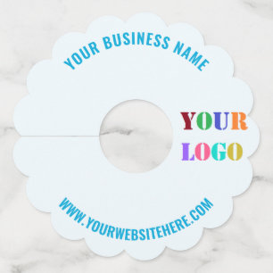 Custom Company Logo Info Wine Glass Tag Template