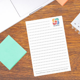 Custom Company Logo Lined Business Post-it Notes