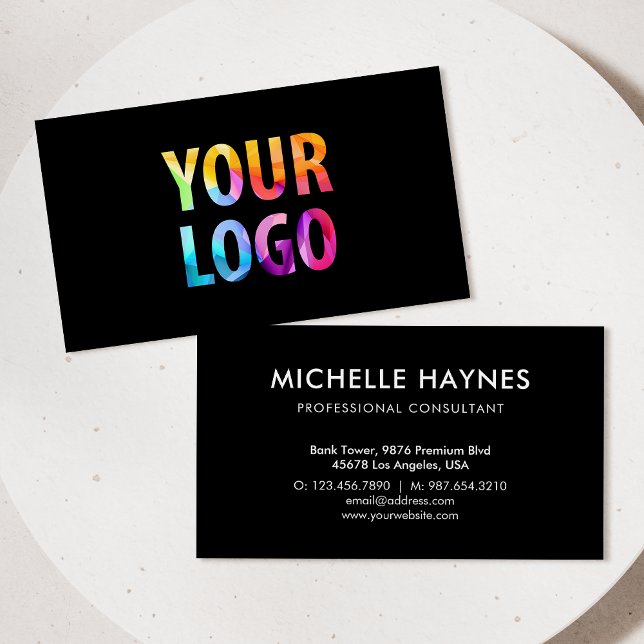 Custom Company Logo Modern Corporate Business Card (Creator Uploaded)