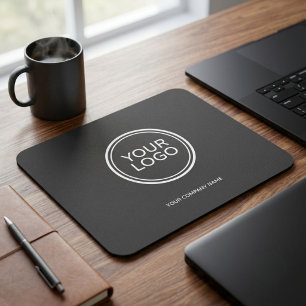 Custom Company Logo Mouse Pad   Modern Minimalist 