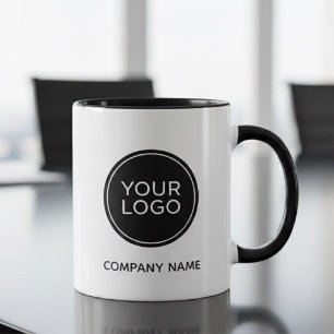 Custom Company Logo Mug Minimalist Business