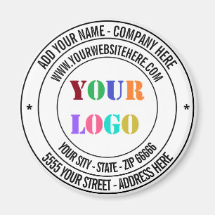 Custom Company Logo Name Address Website Magnet
