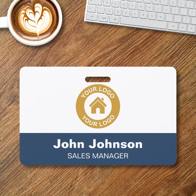 Custom Company Logo Name Badge With Metal Clip ID Badge (Creator Uploaded)