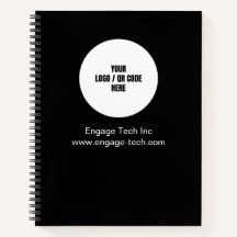 Custom Company Logo Name Black Modern Minimalist