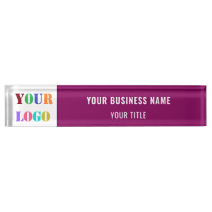 Custom Company Logo Name Business Desk Name Plate