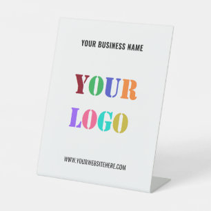 Custom Company Logo Name Business Pedestal Sign