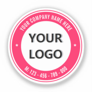 Custom Company Logo Name Business Sticker Template
