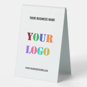 Custom Company Logo Name Business Table Tent Sign