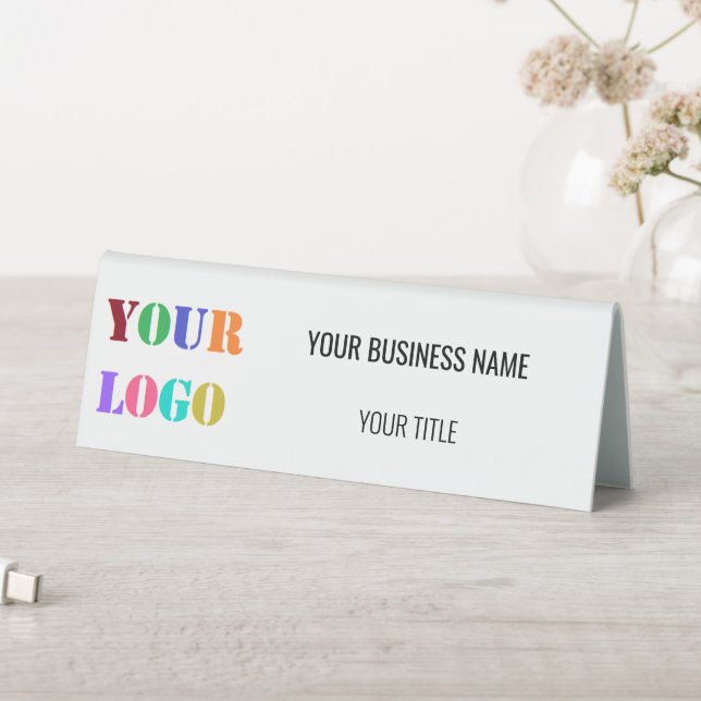 Custom Company Logo Name Business Table Tent Sign (In SItu (Table))
