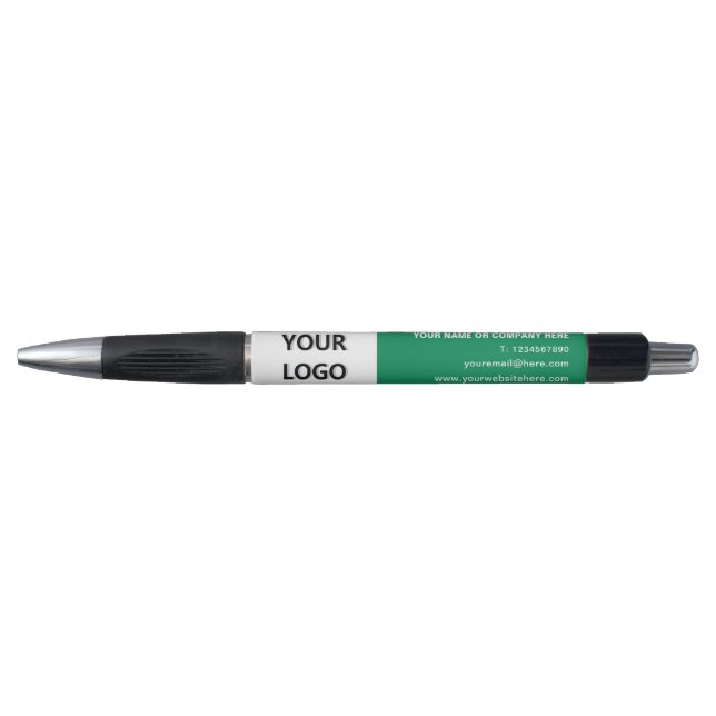 Custom Company Logo Name Info Pen Choose Colours (Front)