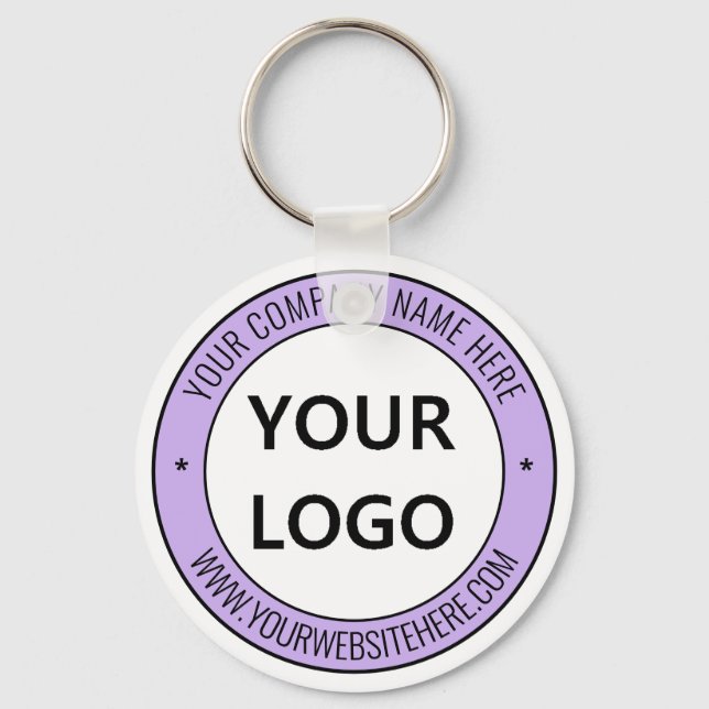 Custom Company Logo Name Info Promotional Keychain (Front)