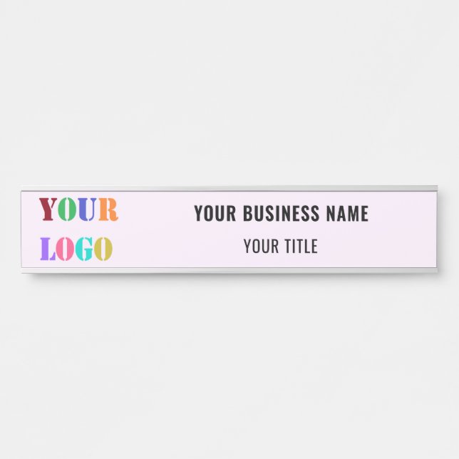 Custom Company Logo Name Personalised Door Sign (Front)