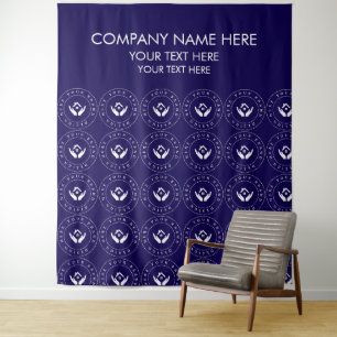 Custom Company Logo Name Photo Banner Tapestry