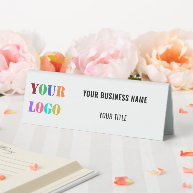 Custom Company Logo Name Text Info Table Tent Sign (In SItu (Wedding))