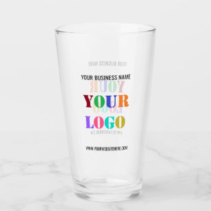 Custom Company Logo Name Website Business Glass