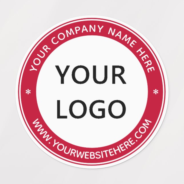 Custom Company Logo Name Website Business Labels (Design 1)